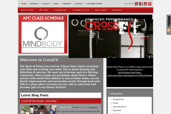 Crossfit theme site design template sample