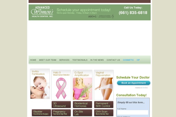 advancedwomenshealthcenter.com site used Udbase
