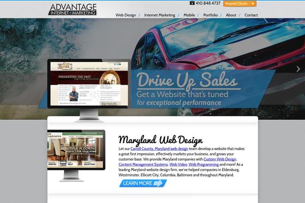 Advantage theme site design template sample