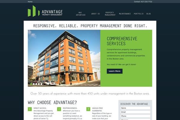 Advantage theme site design template sample