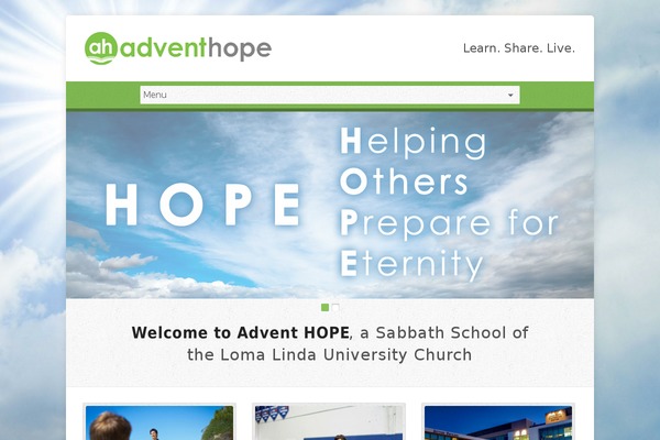 advent-hope.org site used Writee-child