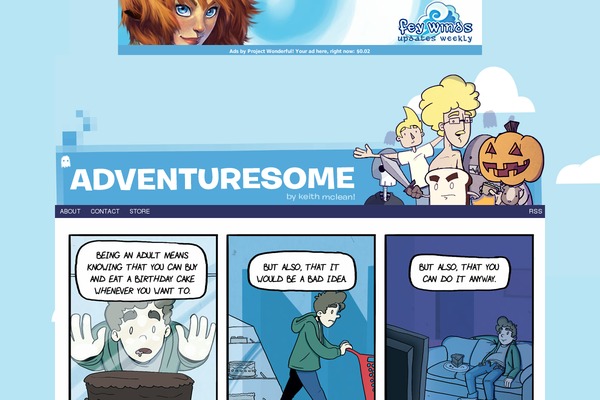 adventuresome.ca site used Start-blogging
