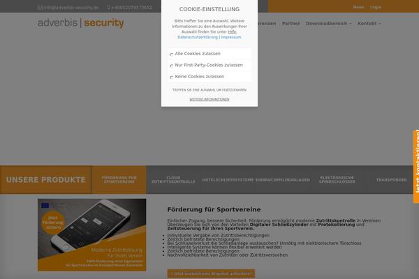 adverbis-security.de site used Bootstrap-adverbis