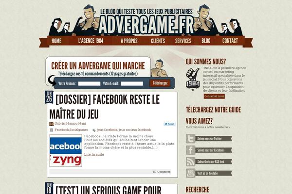 advergame.fr site used Nineteeneightyfourblog