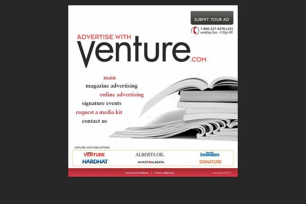 advertisewithventure.com site used Advertise
