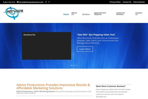 Divi theme site design template sample