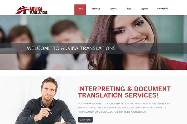 advikatranslations.com site used Hestia-pro