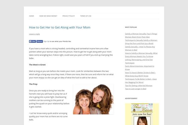 Twenty Twelve theme site design template sample