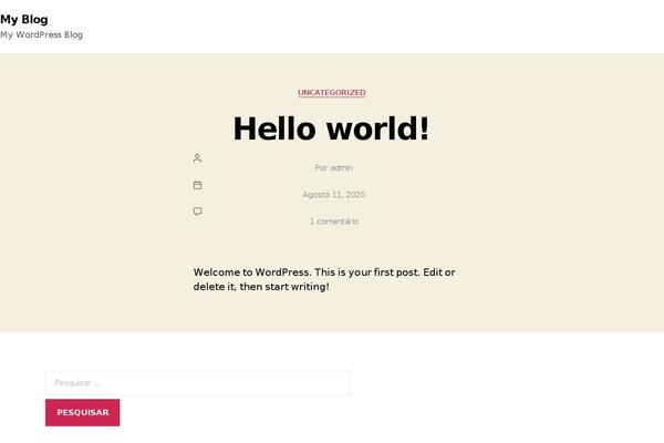 Twenty Twenty theme site design template sample