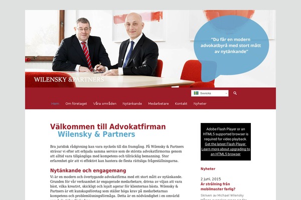 advokatwilensky.se site used Wilensky