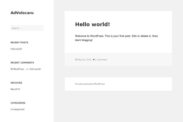 Twenty Fifteen theme site design template sample