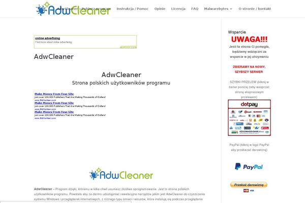 adwcleaner.pl site used Storefront