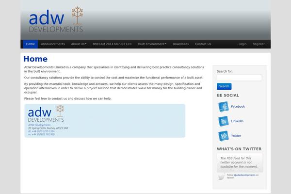 adwdevelopments.com site used Adwtheme