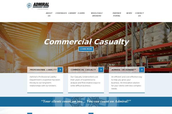 Admiral theme site design template sample
