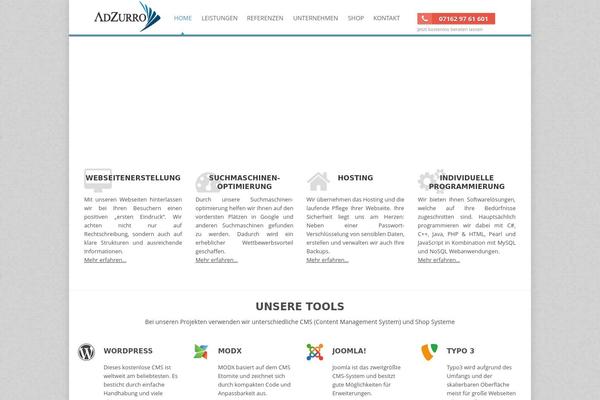 Site using Adzurro-portfolio-overview plugin