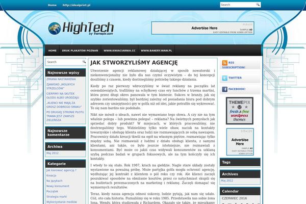 Hightech theme site design template sample