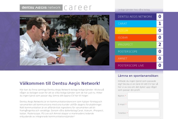 aegiscareer.se site used Aegiscareer