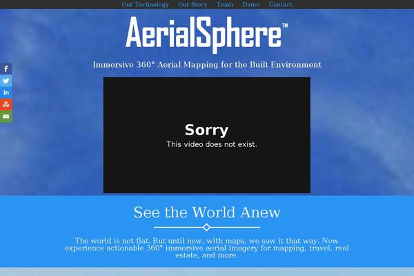 aerialsphere.com site used Parallax-child