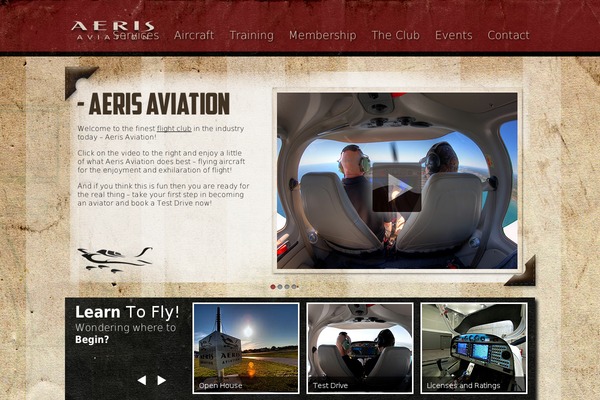 aerisaviation.com site used Aeris