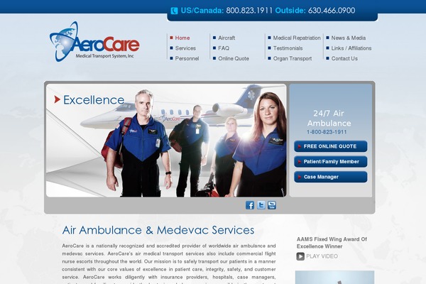 aerocare.com site used Aerocare