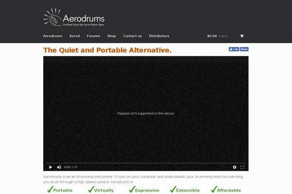 aerodrums.com site used Cyberfrog-aerodrums-child