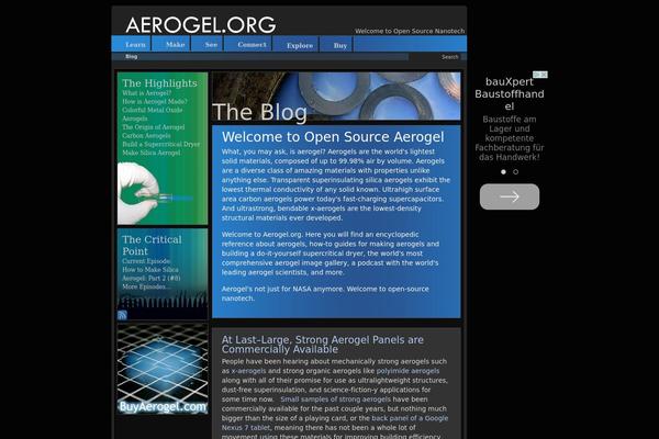 aerogel.org site used Aerogel