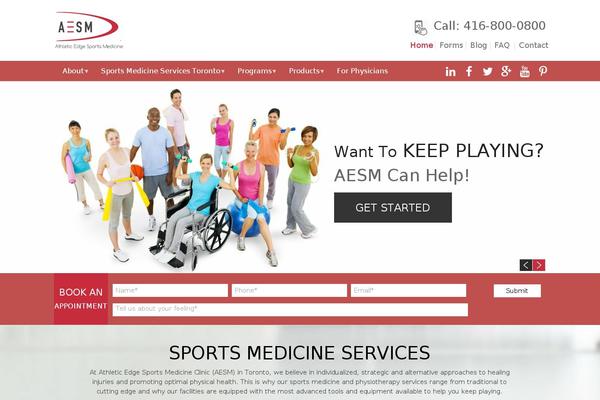 aesm.ca site used Athletic-edge-sports-medicine