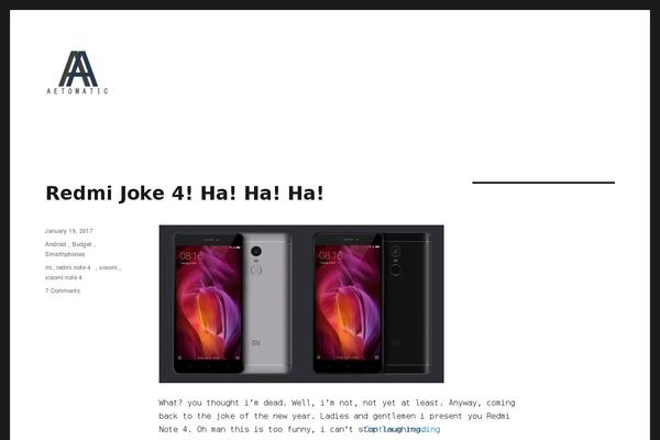 aetomatic.com site used Twenty Sixteen