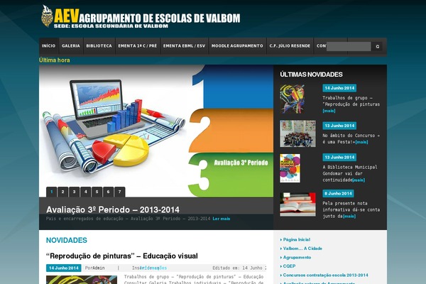 aev-valbom.org site used Escola