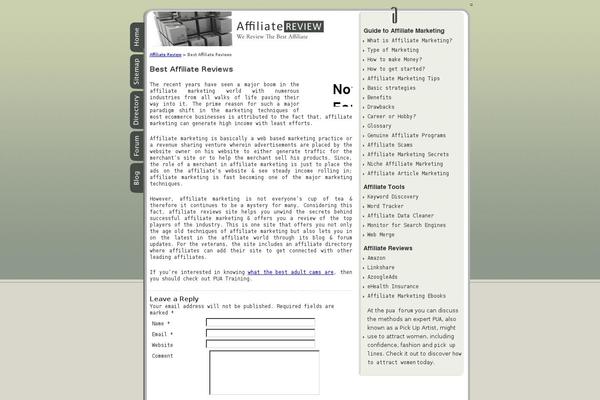affiliate-review.com site used Affiliate-review