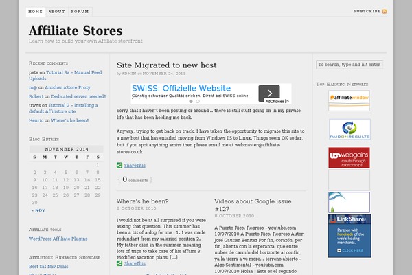 WordPress website example screenshot