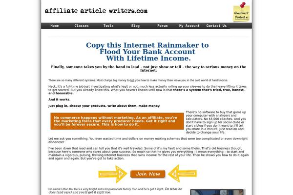 affiliatearticlewriters.com site used Typewriter