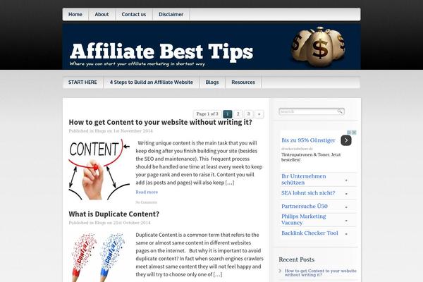 affiliatebesttips.com site used Standard-pro