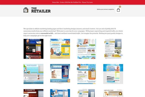 The Retailer theme site design template sample
