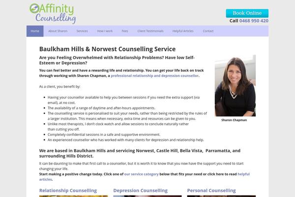 affinitycounselling.com.au site used Appointo