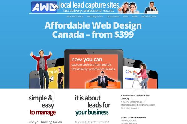 affordablewebdesigncanada.com site used Nimble
