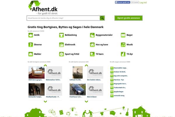 afhent.dk site used Afhent-theme