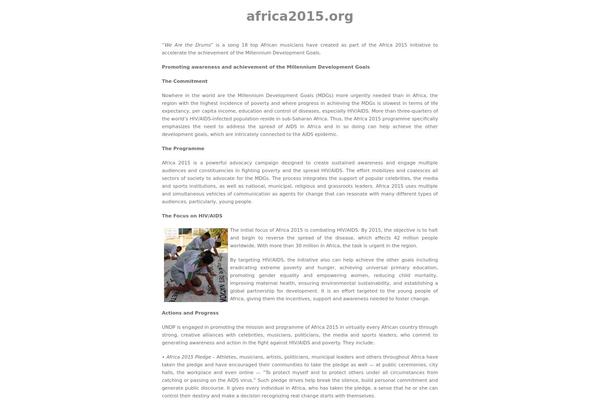 africa2015.org site used Capricorn