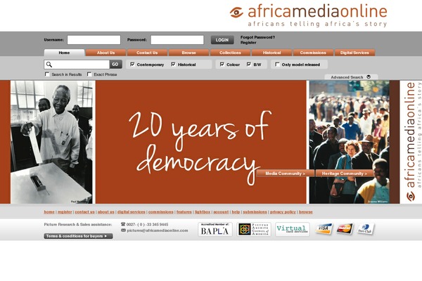 africamediaonline.com site used Amo