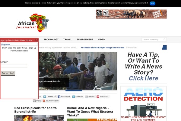 africanjournalist.com site used Legatus Theme