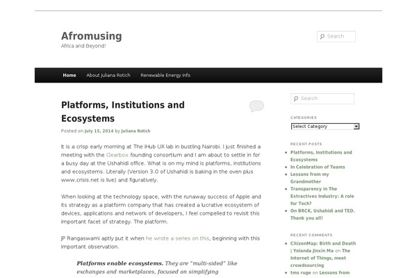 Twenty Eleven theme site design template sample