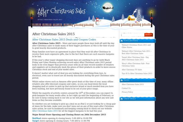 afterchristmassales2011.net site used Xmas Theme
