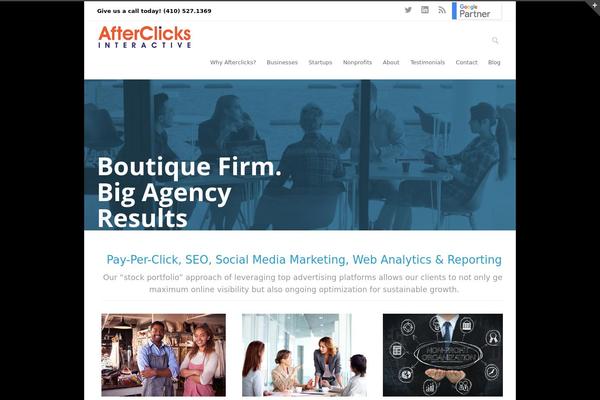 afterclicks.com site used Businessgrowtheme