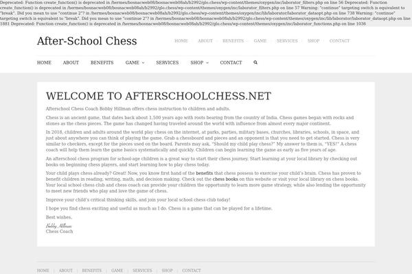 WordPress website example screenshot