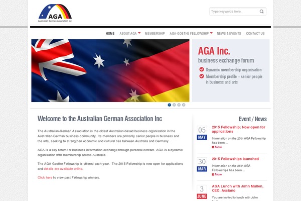 aga.org.au site used Aga