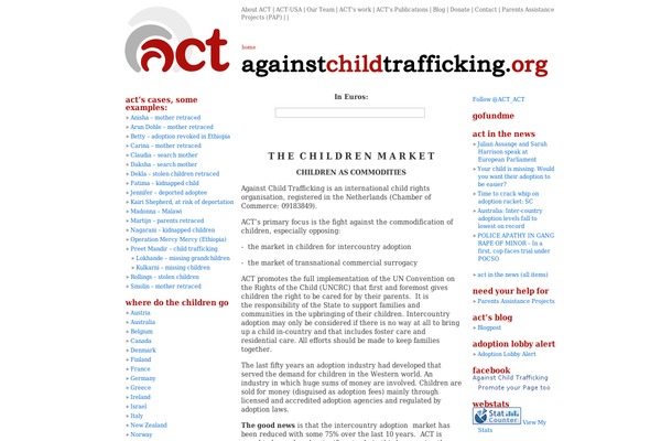 againstchildtrafficking.org site used Default3col