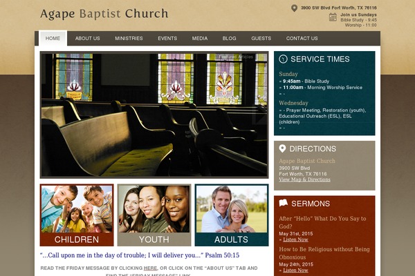 agapebaptist.org site used Agape