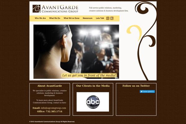 Avantgarde theme site design template sample