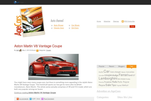 Yabloggy theme site design template sample