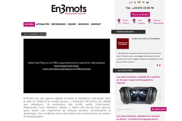 agence-en3mots.com site used Twenty Twelve